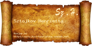 Sztojkov Henrietta névjegykártya